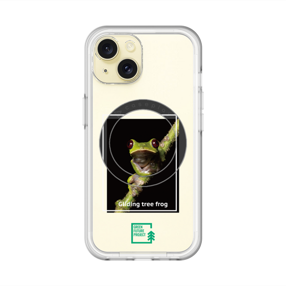スリムプロテクションプレミアムケース with MagSafe［ Green Future Project - Gliding tree frog ］