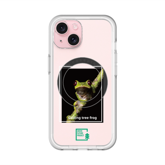 スリムプロテクションプレミアムケース with MagSafe［ Green Future Project - Gliding tree frog ］
