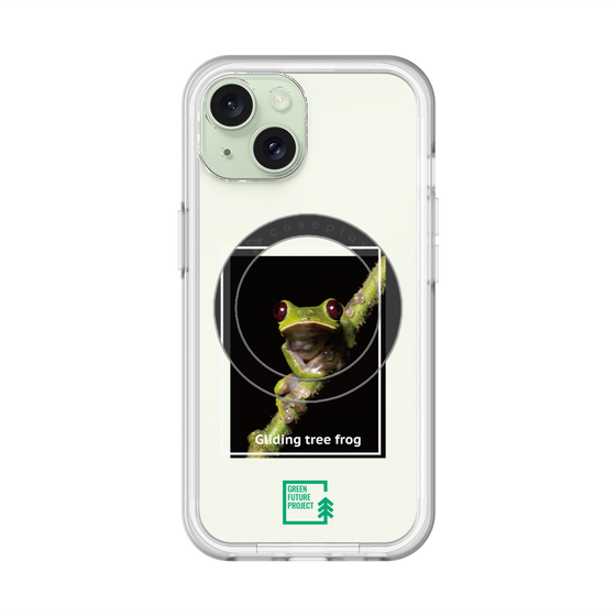 スリムプロテクションプレミアムケース with MagSafe［ Green Future Project - Gliding tree frog ］
