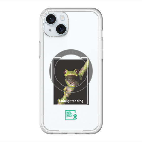 スリムプロテクションプレミアムケース with MagSafe［ Green Future Project - Gliding tree frog ］