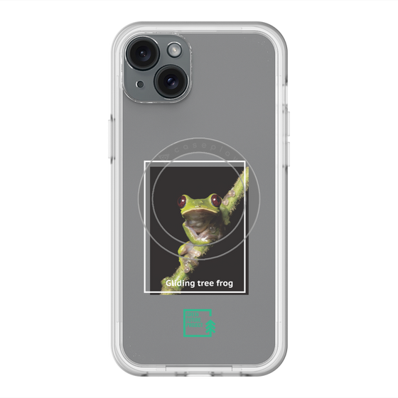 スリムプロテクションプレミアムケース with MagSafe［ Green Future Project - Gliding tree frog ］