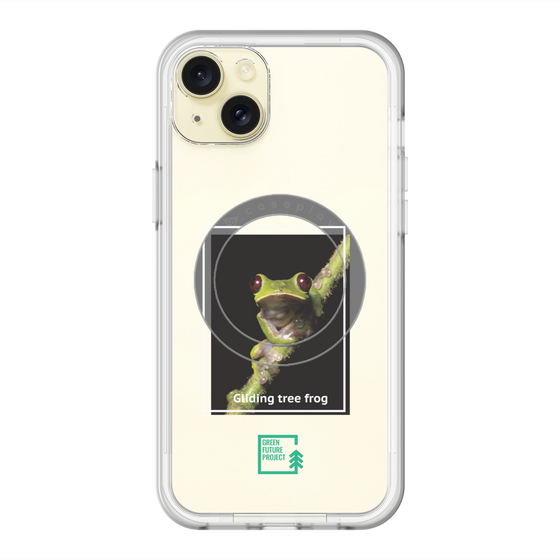 スリムプロテクションプレミアムケース with MagSafe［ Green Future Project - Gliding tree frog ］