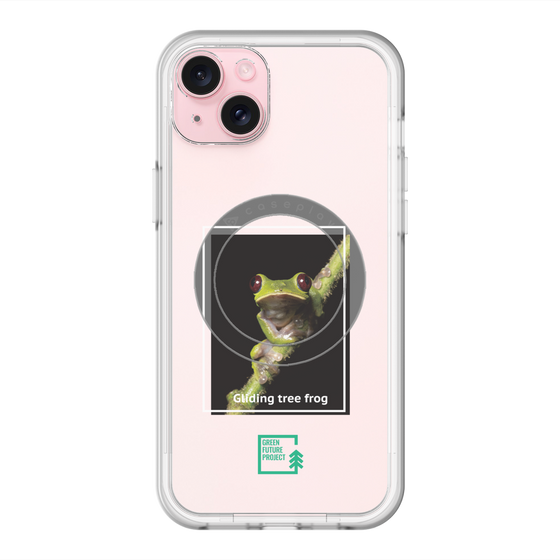 スリムプロテクションプレミアムケース with MagSafe［ Green Future Project - Gliding tree frog ］