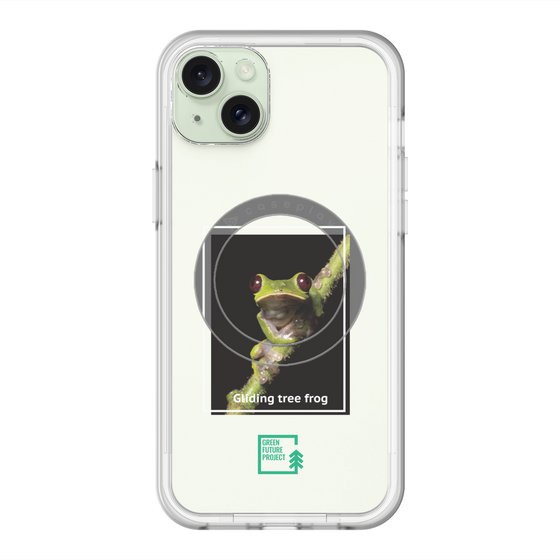 スリムプロテクションプレミアムケース with MagSafe［ Green Future Project - Gliding tree frog ］