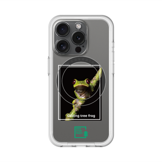 スリムプロテクションプレミアムケース with MagSafe［ Green Future Project - Gliding tree frog ］