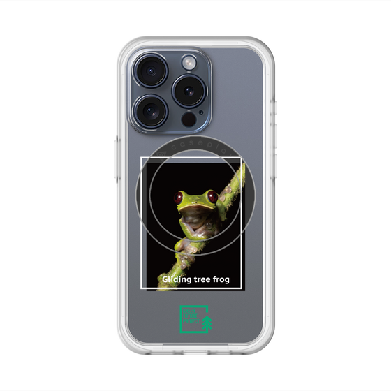 スリムプロテクションプレミアムケース with MagSafe［ Green Future Project - Gliding tree frog ］