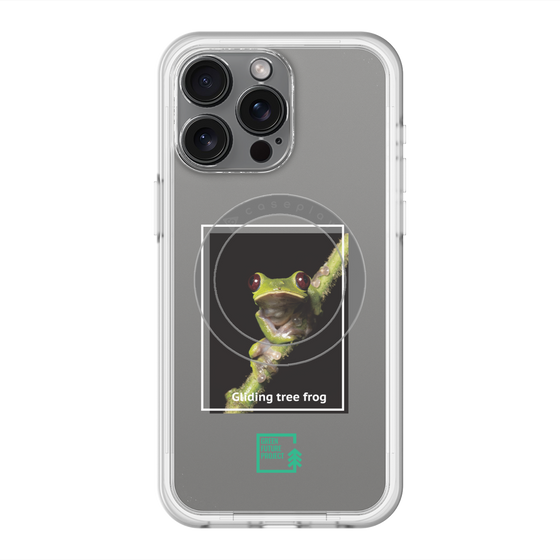 スリムプロテクションプレミアムケース with MagSafe［ Green Future Project - Gliding tree frog ］