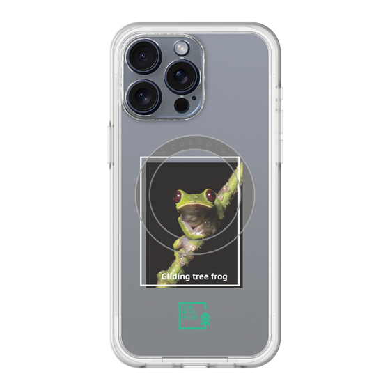 スリムプロテクションプレミアムケース with MagSafe［ Green Future Project - Gliding tree frog ］