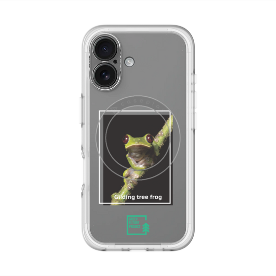 スリムプロテクションプレミアムケース with MagSafe［ Green Future Project - Gliding tree frog ］