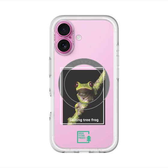 スリムプロテクションプレミアムケース with MagSafe［ Green Future Project - Gliding tree frog ］