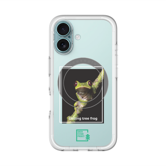 スリムプロテクションプレミアムケース with MagSafe［ Green Future Project - Gliding tree frog ］
