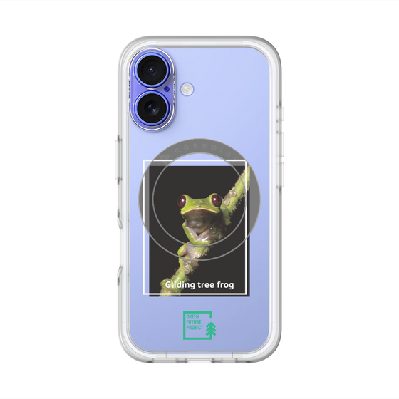 スリムプロテクションプレミアムケース with MagSafe［ Green Future Project - Gliding tree frog ］