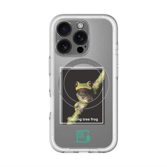 スリムプロテクションプレミアムケース with MagSafe［ Green Future Project - Gliding tree frog ］