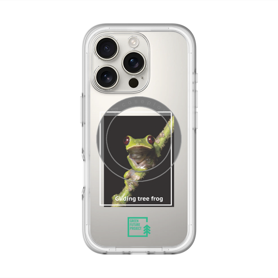 スリムプロテクションプレミアムケース with MagSafe［ Green Future Project - Gliding tree frog ］