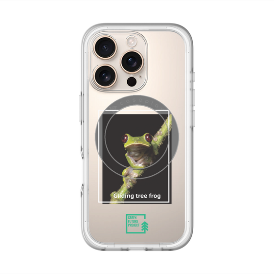 スリムプロテクションプレミアムケース with MagSafe［ Green Future Project - Gliding tree frog ］