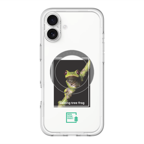 スリムプロテクションプレミアムケース with MagSafe［ Green Future Project - Gliding tree frog ］