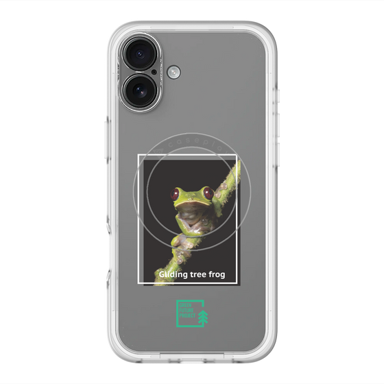 スリムプロテクションプレミアムケース with MagSafe［ Green Future Project - Gliding tree frog ］