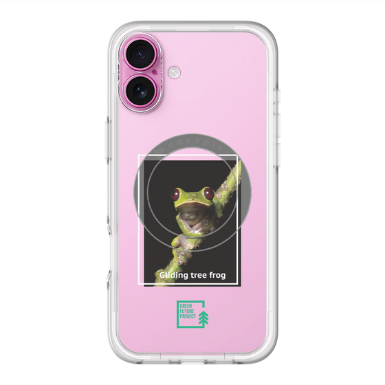スリムプロテクションプレミアムケース with MagSafe［ Green Future Project - Gliding tree frog ］