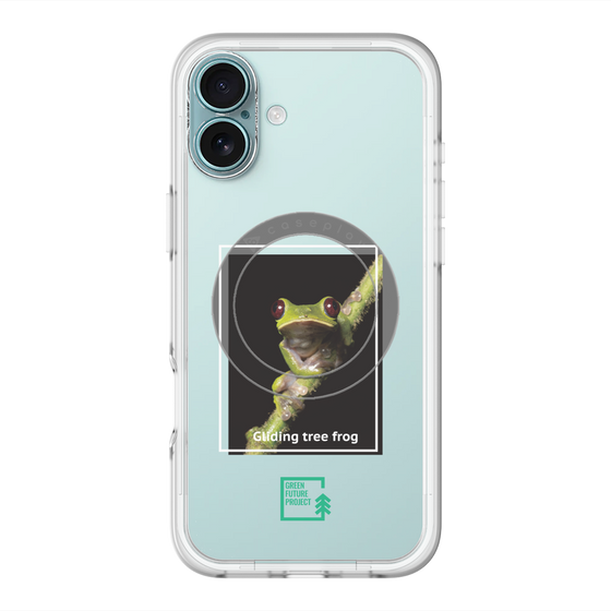 スリムプロテクションプレミアムケース with MagSafe［ Green Future Project - Gliding tree frog ］