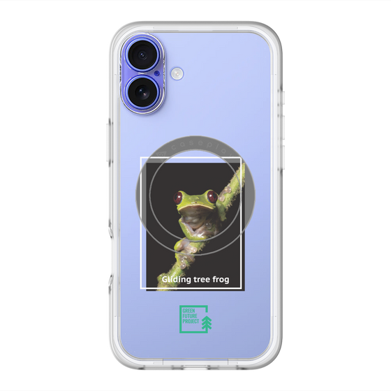 スリムプロテクションプレミアムケース with MagSafe［ Green Future Project - Gliding tree frog ］
