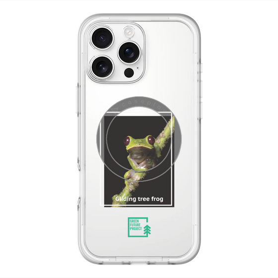 スリムプロテクションプレミアムケース with MagSafe［ Green Future Project - Gliding tree frog ］