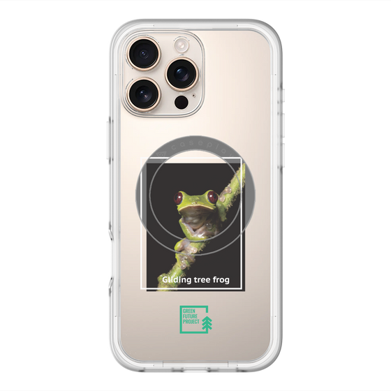 スリムプロテクションプレミアムケース with MagSafe［ Green Future Project - Gliding tree frog ］