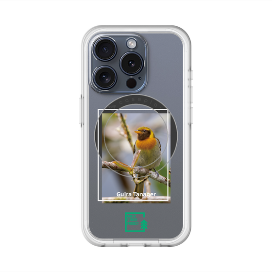 スリムプロテクションプレミアムケース with MagSafe［ Green Future Project - Guira Tanager ］