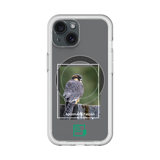 スリムプロテクションプレミアムケース with MagSafe［ Green Future Project - Aplomado Falcon ］
