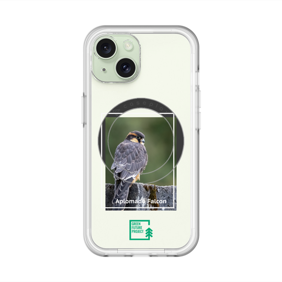 スリムプロテクションプレミアムケース with MagSafe［ Green Future Project - Aplomado Falcon ］