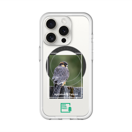 スリムプロテクションプレミアムケース with MagSafe［ Green Future Project - Aplomado Falcon ］