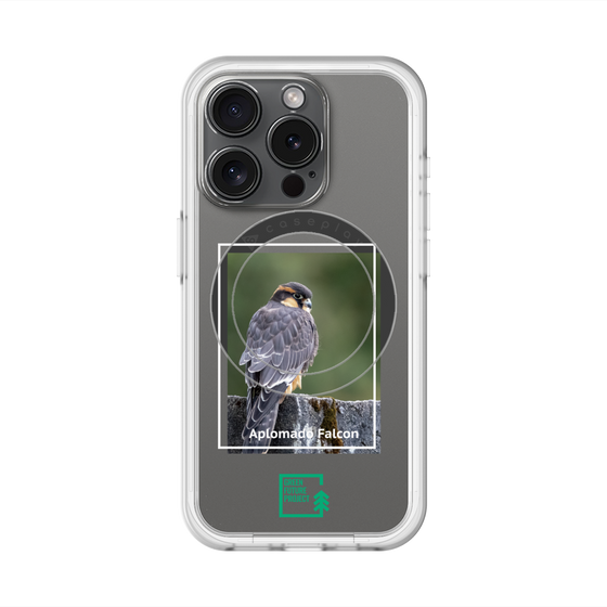 スリムプロテクションプレミアムケース with MagSafe［ Green Future Project - Aplomado Falcon ］