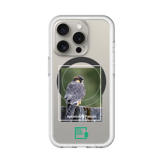 スリムプロテクションプレミアムケース with MagSafe［ Green Future Project - Aplomado Falcon ］
