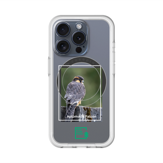 スリムプロテクションプレミアムケース with MagSafe［ Green Future Project - Aplomado Falcon ］
