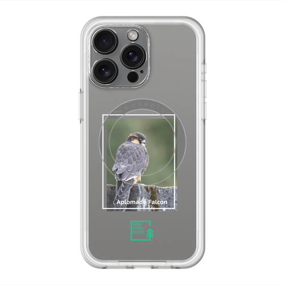 スリムプロテクションプレミアムケース with MagSafe［ Green Future Project - Aplomado Falcon ］