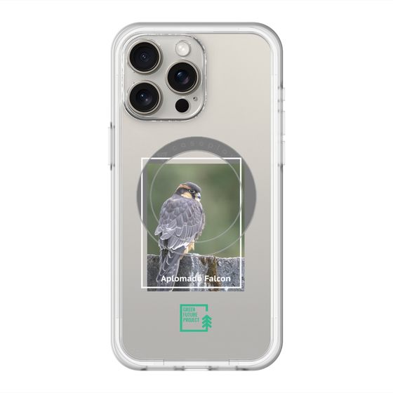 スリムプロテクションプレミアムケース with MagSafe［ Green Future Project - Aplomado Falcon ］