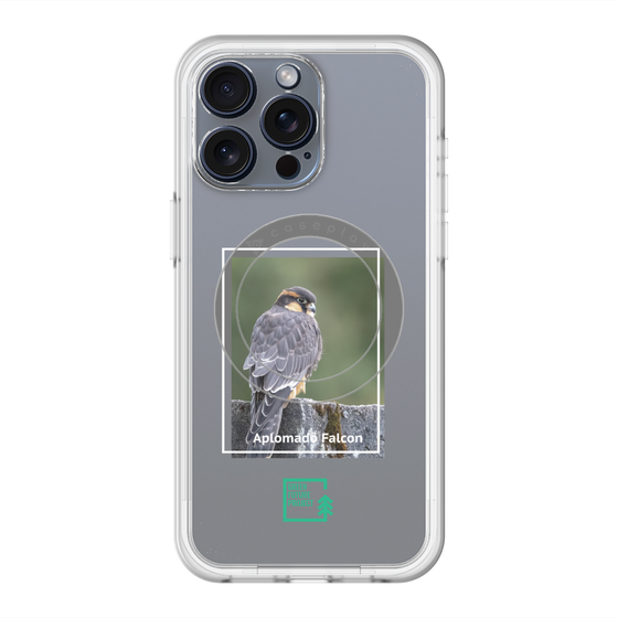 スリムプロテクションプレミアムケース with MagSafe［ Green Future Project - Aplomado Falcon ］