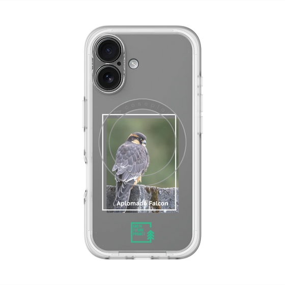 スリムプロテクションプレミアムケース with MagSafe［ Green Future Project - Aplomado Falcon ］