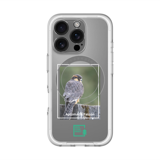 スリムプロテクションプレミアムケース with MagSafe［ Green Future Project - Aplomado Falcon ］