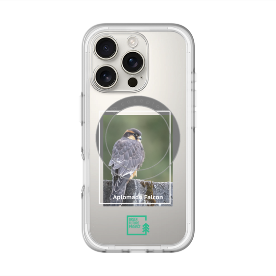スリムプロテクションプレミアムケース with MagSafe［ Green Future Project - Aplomado Falcon ］