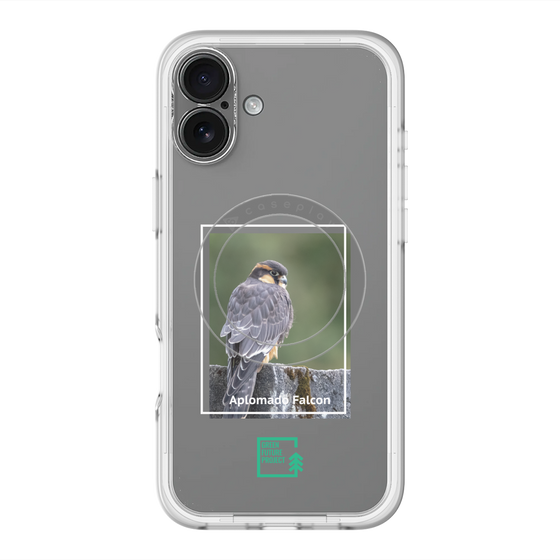 スリムプロテクションプレミアムケース with MagSafe［ Green Future Project - Aplomado Falcon ］