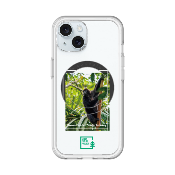 スリムプロテクションプレミアムケース with MagSafe［ Green Future Project - Brown-headed Spider Monkey ］
