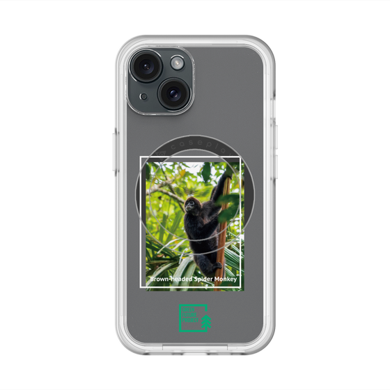スリムプロテクションプレミアムケース with MagSafe［ Green Future Project - Brown-headed Spider Monkey ］