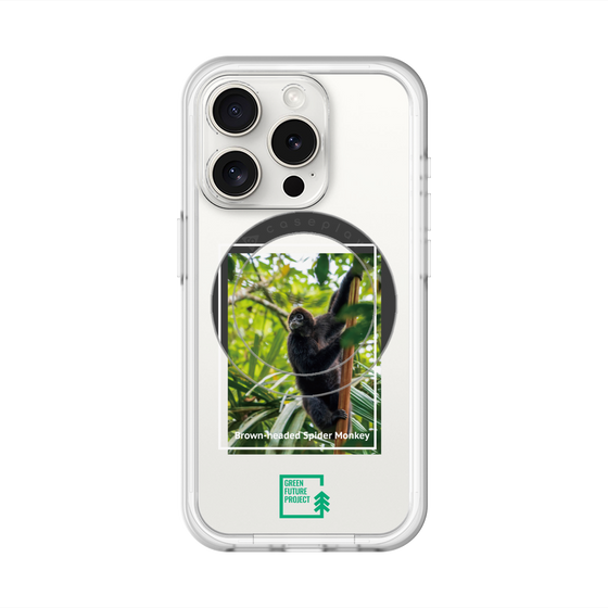 スリムプロテクションプレミアムケース with MagSafe［ Green Future Project - Brown-headed Spider Monkey ］