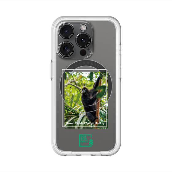 スリムプロテクションプレミアムケース with MagSafe［ Green Future Project - Brown-headed Spider Monkey ］