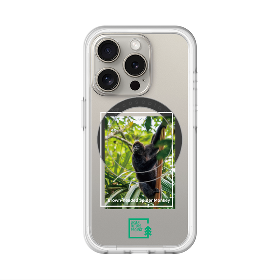 スリムプロテクションプレミアムケース with MagSafe［ Green Future Project - Brown-headed Spider Monkey ］