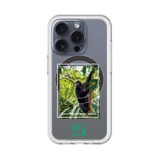 スリムプロテクションプレミアムケース with MagSafe［ Green Future Project - Brown-headed Spider Monkey ］