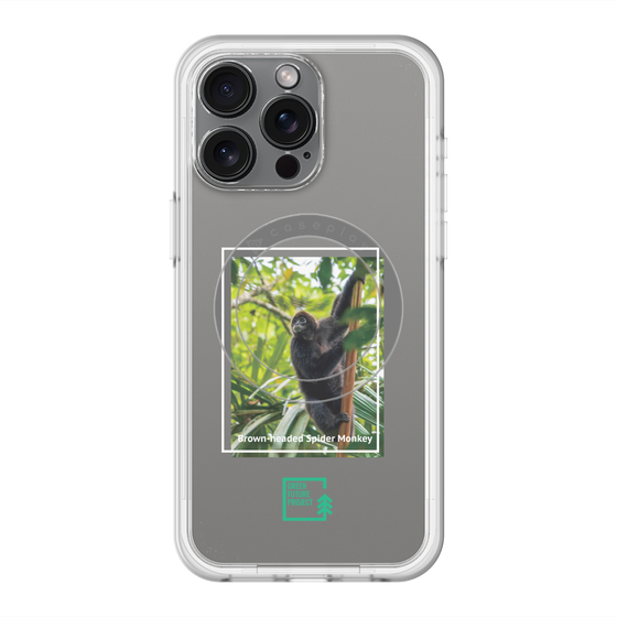 スリムプロテクションプレミアムケース with MagSafe［ Green Future Project - Brown-headed Spider Monkey ］
