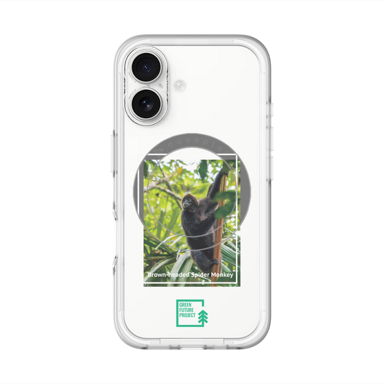 スリムプロテクションプレミアムケース with MagSafe［ Green Future Project - Brown-headed Spider Monkey ］