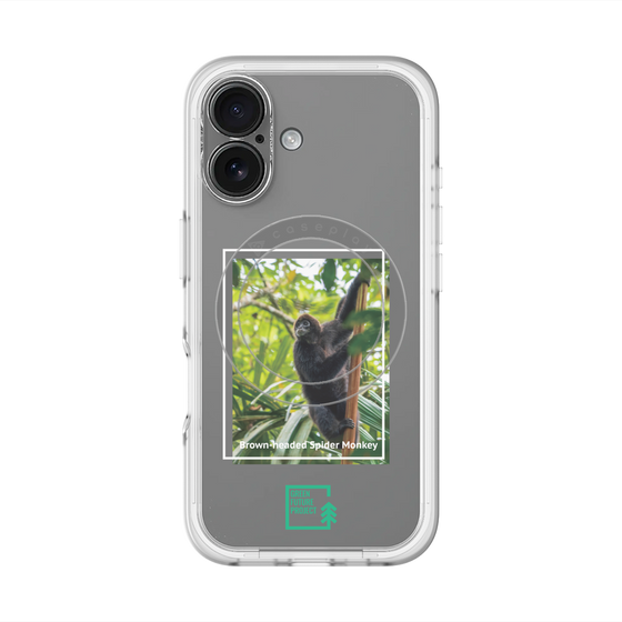スリムプロテクションプレミアムケース with MagSafe［ Green Future Project - Brown-headed Spider Monkey ］