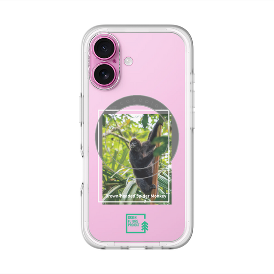 スリムプロテクションプレミアムケース with MagSafe［ Green Future Project - Brown-headed Spider Monkey ］